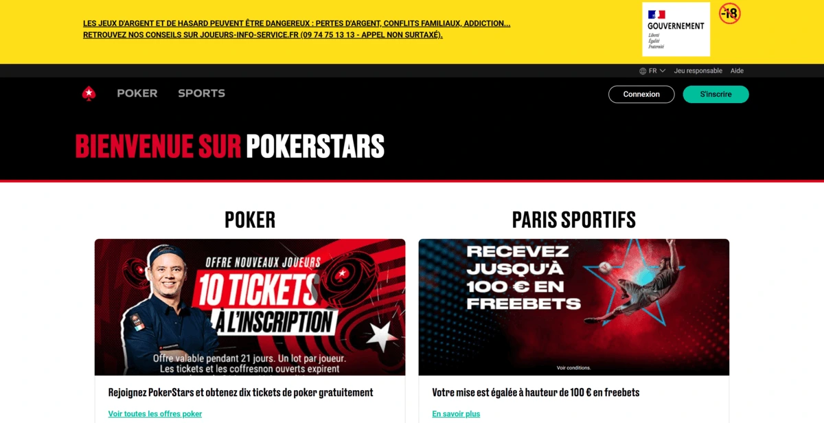 Jouez au poker et pariez sur Pokerstars en déposant avec Apple Pay.